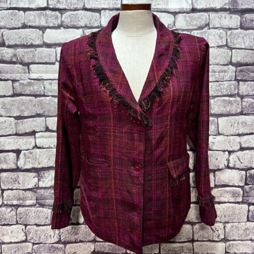 Robert Louis Pink, Black & Orange Fully Lined Jacket Size M